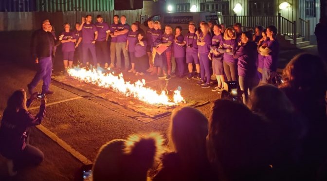 Susy Radio Newsreader Completes Firewalk In Aid Of Surrey Hospice